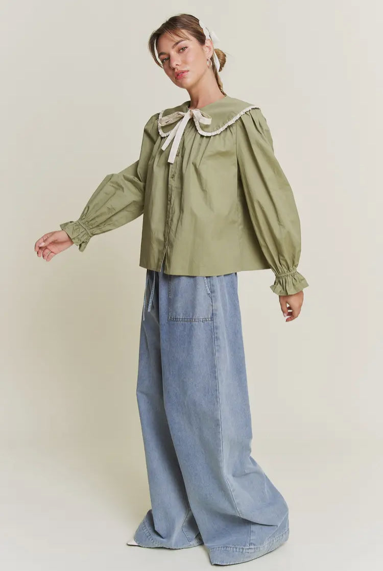 Sage Sailor Top