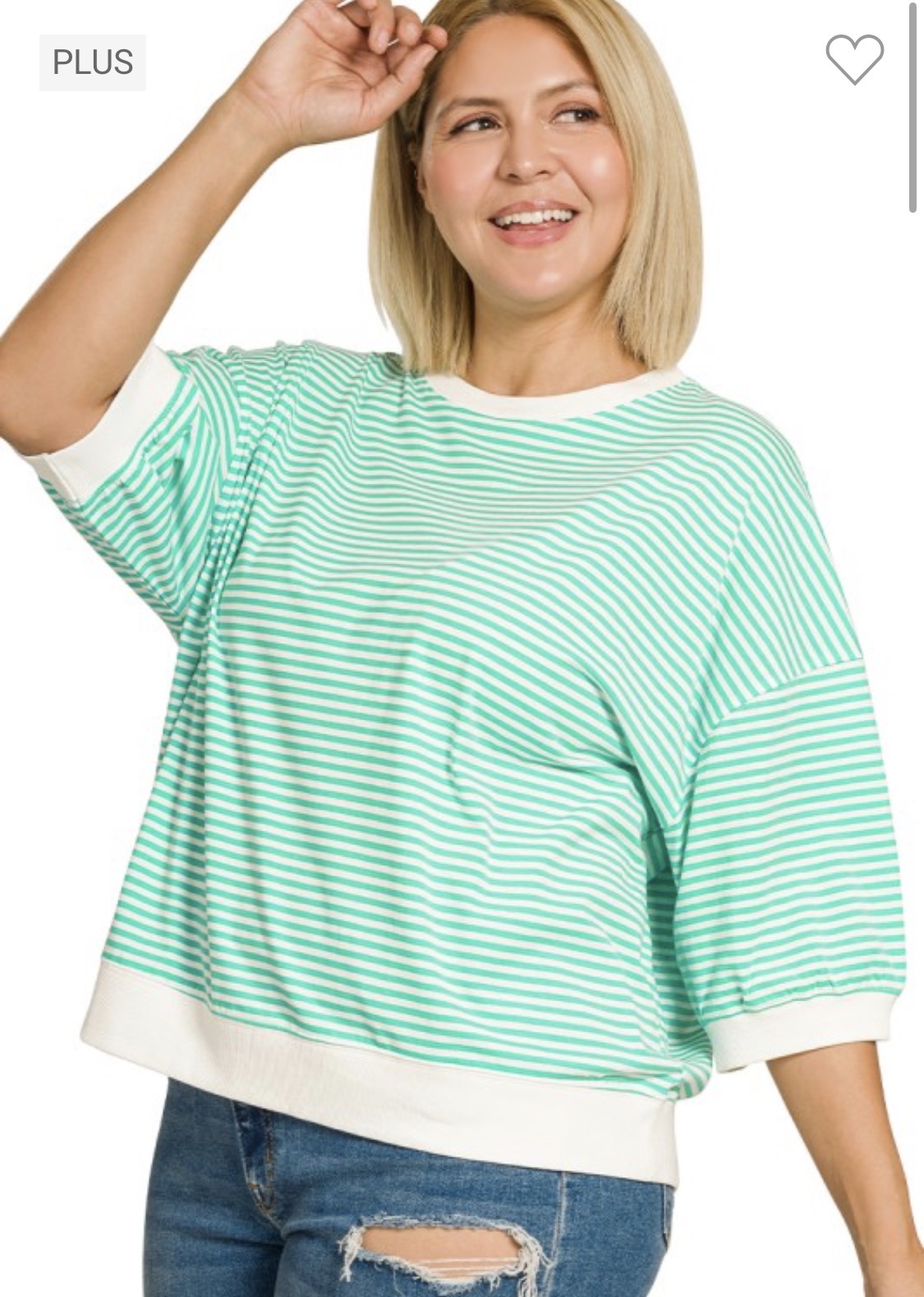 Plus Stripe Top