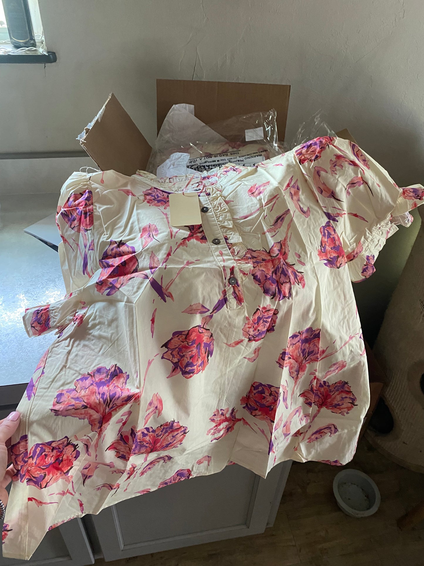 Floral Ruffle Blouse