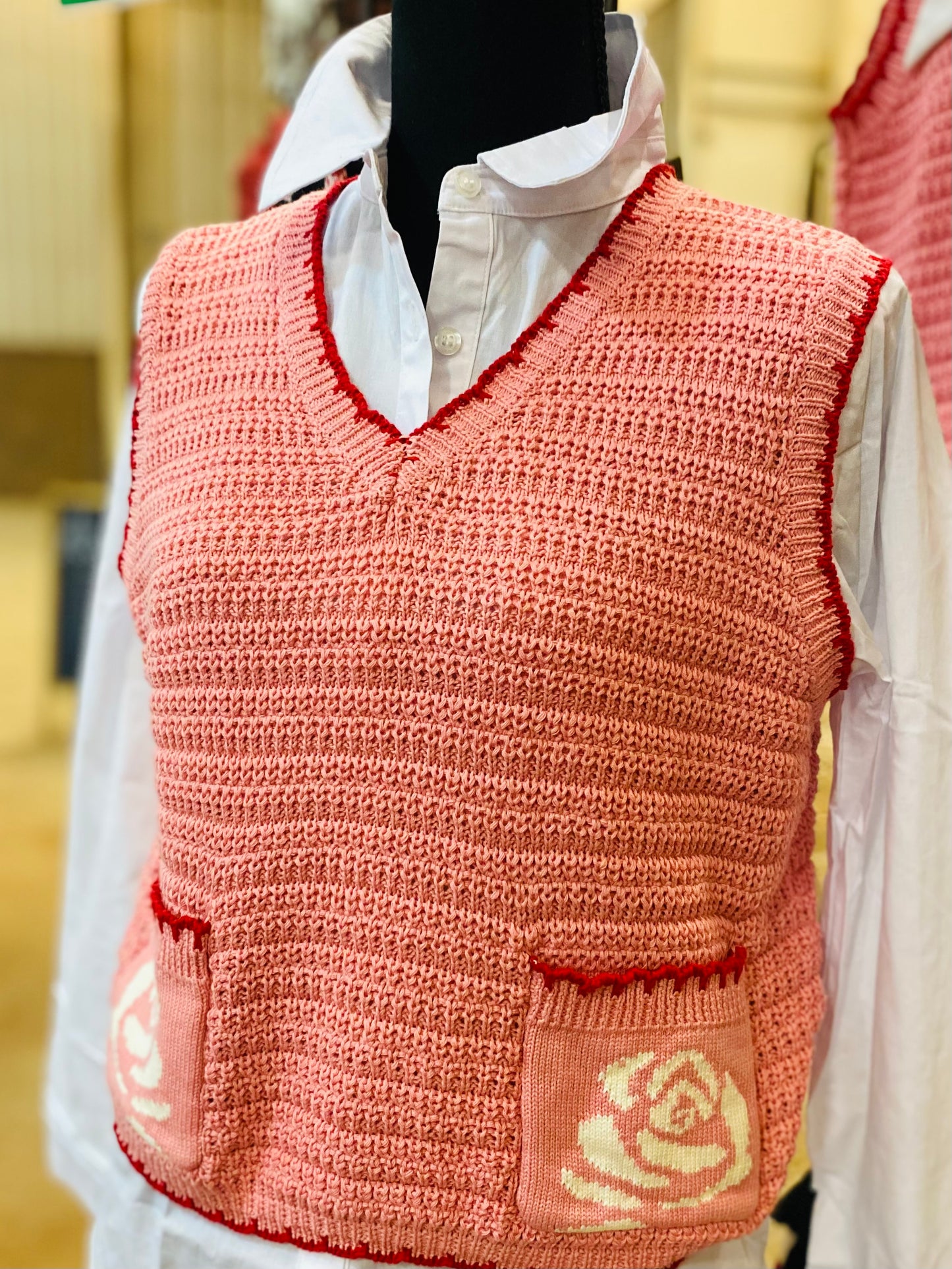 Crochet Rose Vest