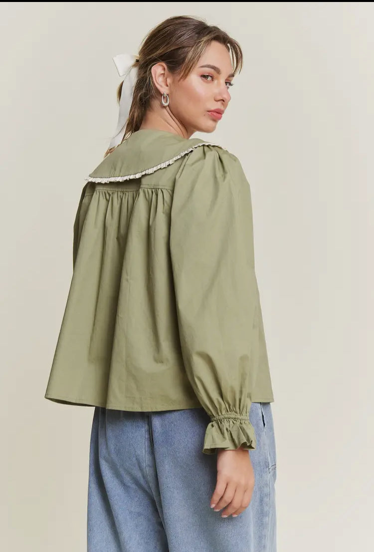 Sage Sailor Top