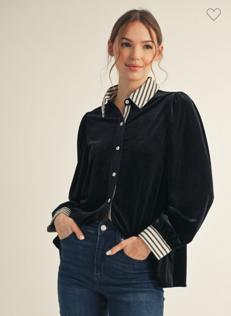 Black Velvet Blouse
