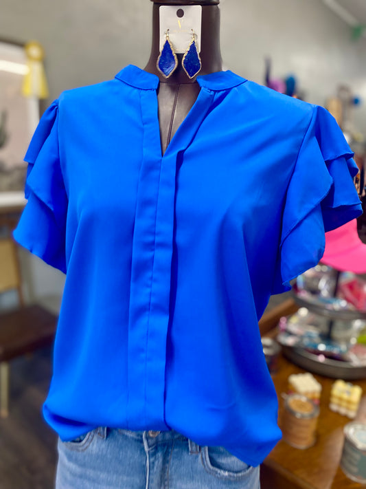 Royal Blue Blouse