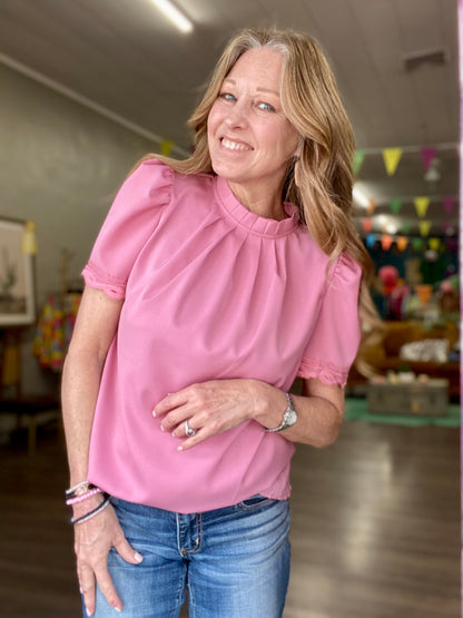 Pink Lace Top