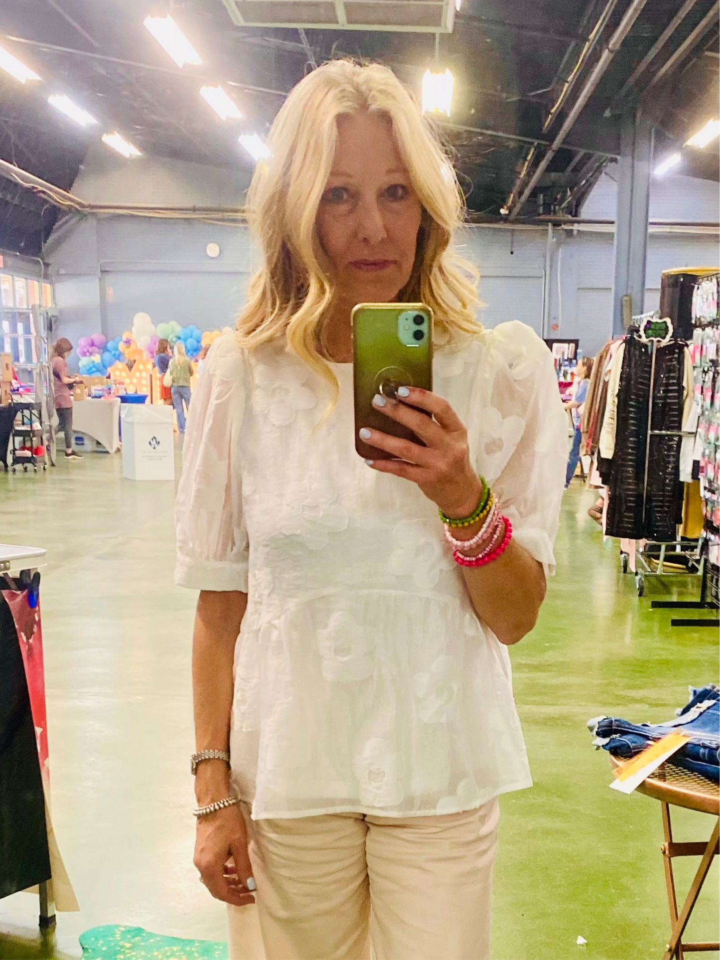 White Peplum Top by Jodifl