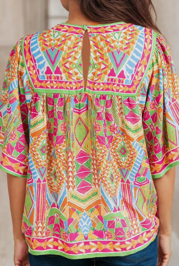 Spring Aztec Top