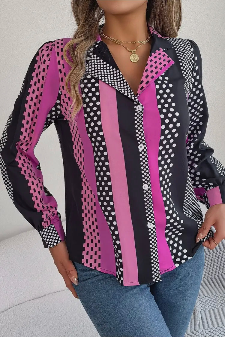 Pink Polka Dot Top