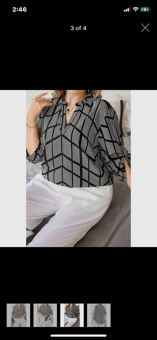 Plus Size Dot Top