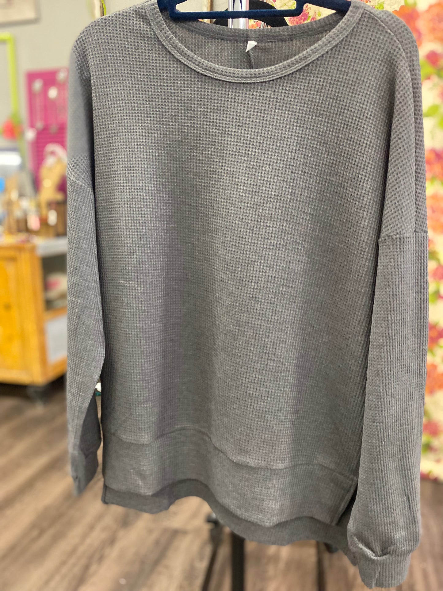 Gray Waffle Top