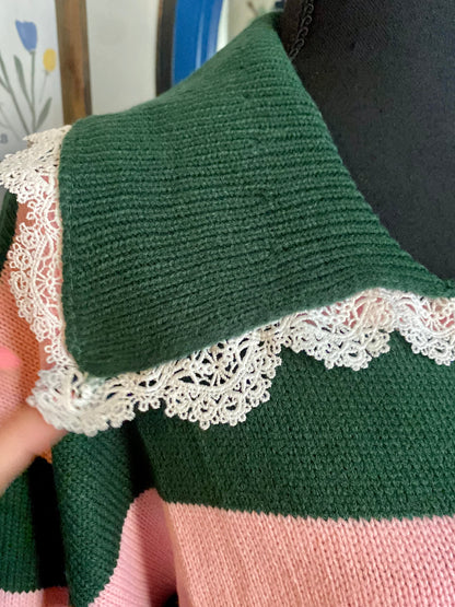 Pink & Green Sweater