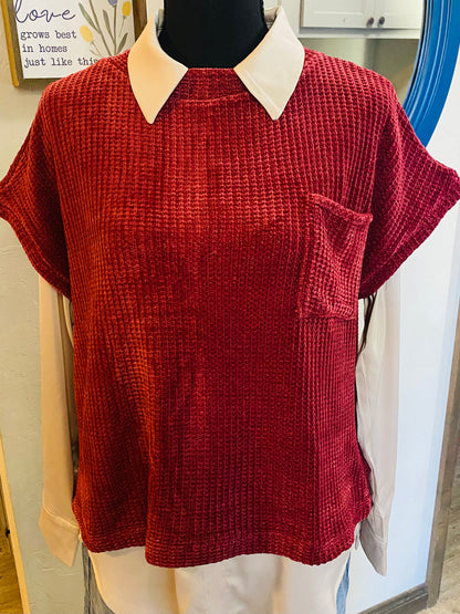 Chenille Waffle Sweater