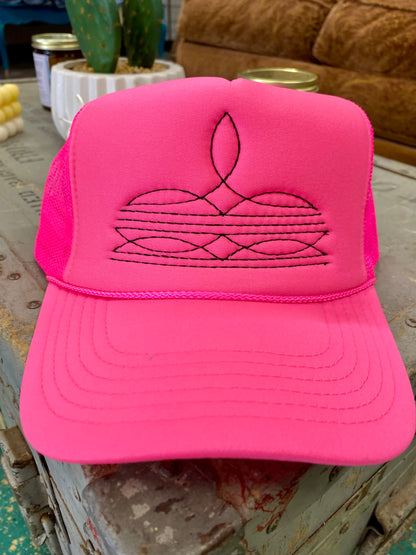 Boot Stitch Trucker Hat