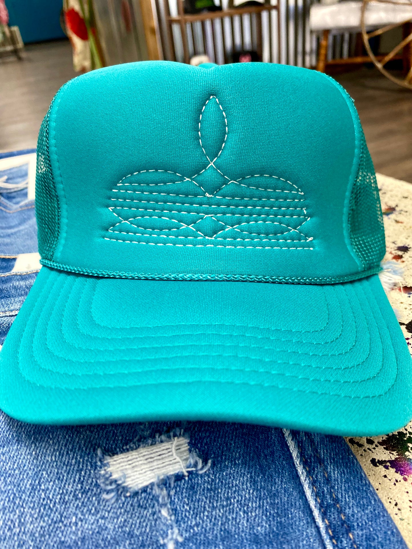 Boot Stitch Trucker Hat