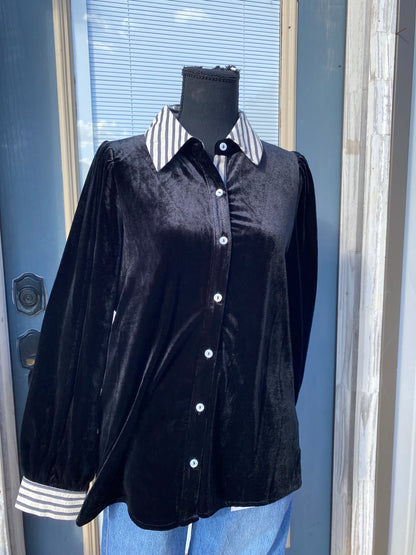 Black Velvet Blouse