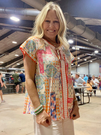 Pastel Patchwork Top by Jodifl