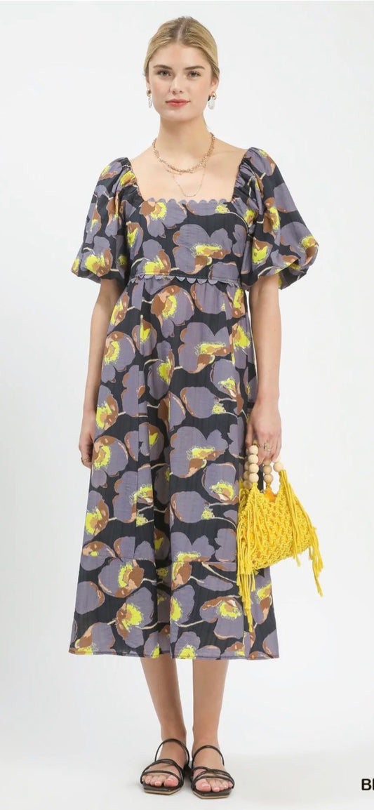 Yellow Poppy Dress
