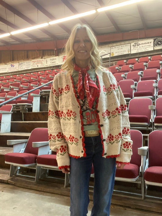 Winter Floral Sweater