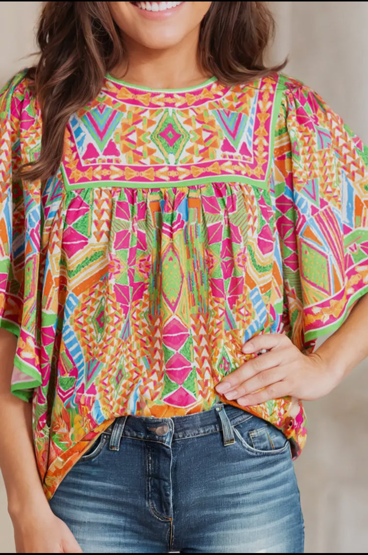 Spring Aztec Top