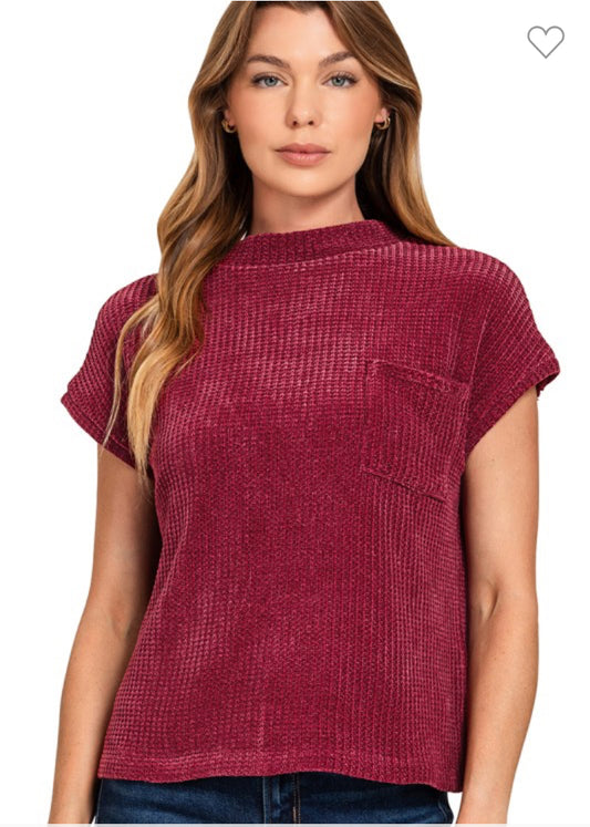 Chenille Waffle Sweater