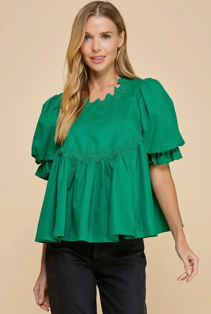 Ric Rac Green Blouse