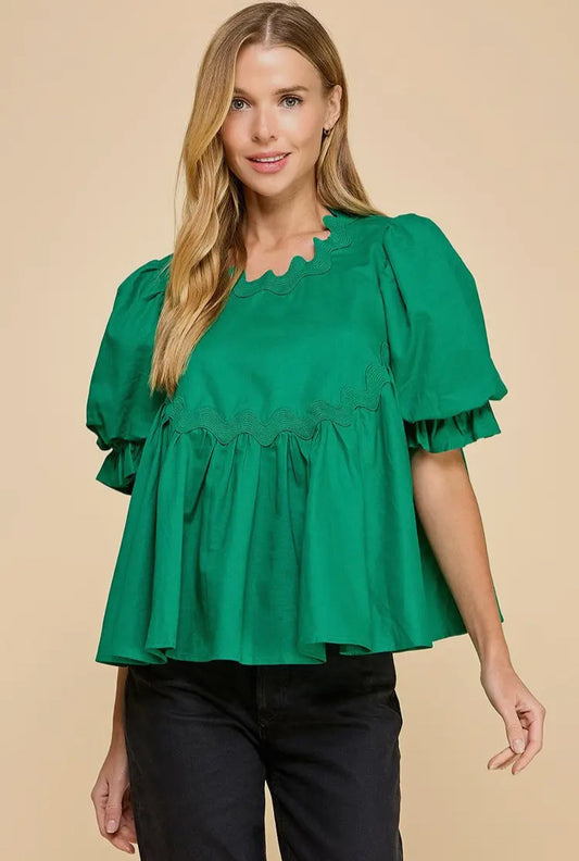 Ric Rac Green Blouse