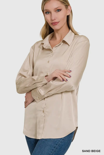 Satin Solid Blouse