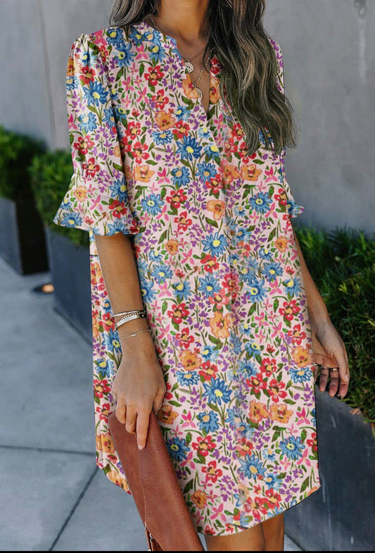 Boho Floral Dress